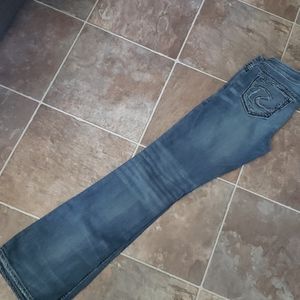 Silver low boot jeans